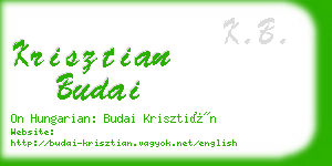 krisztian budai business card